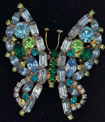 Multiple Colors Baguettes Brooch