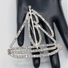 Clear Chatons Only Brooch