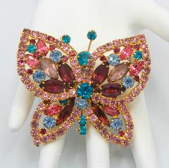 Pink Navettes Brooch