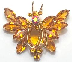 Topaz Pear Brooch