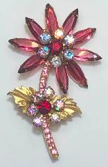 Pink Navettes Brooch