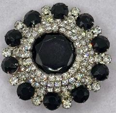 Black(jet) Dentelle Brooch