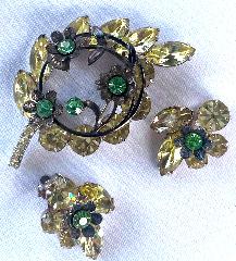 Yellow Navettes Brooch