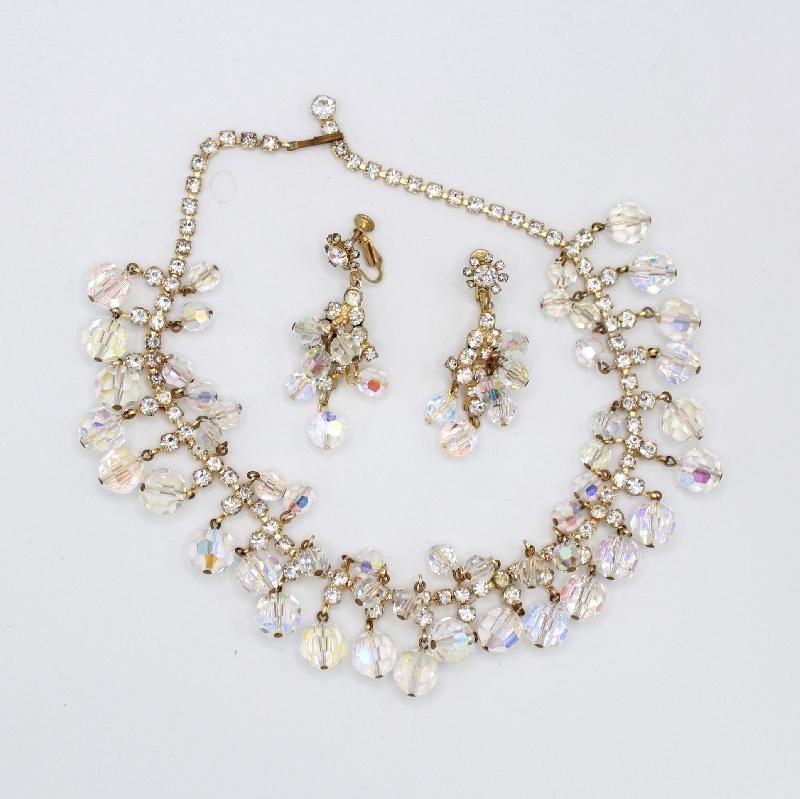 Front view of Clear Chatons Only Necklace