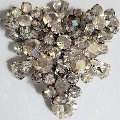 Clear Pear Brooch