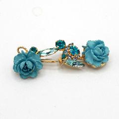 Blue Navettes Brooch