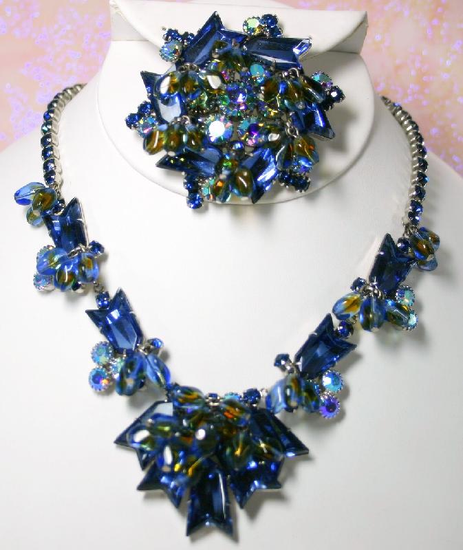 Front view of Blue Arrow Necklace