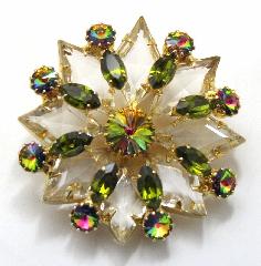 Clear Diamond Rivoli/Margarita Brooch