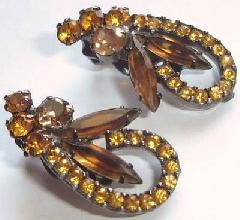 Topaz Navettes Earrings Clip