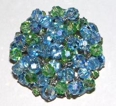 Blue Chatons Only Brooch