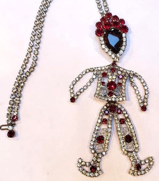 Front view of Red Pear Pin Pendant
