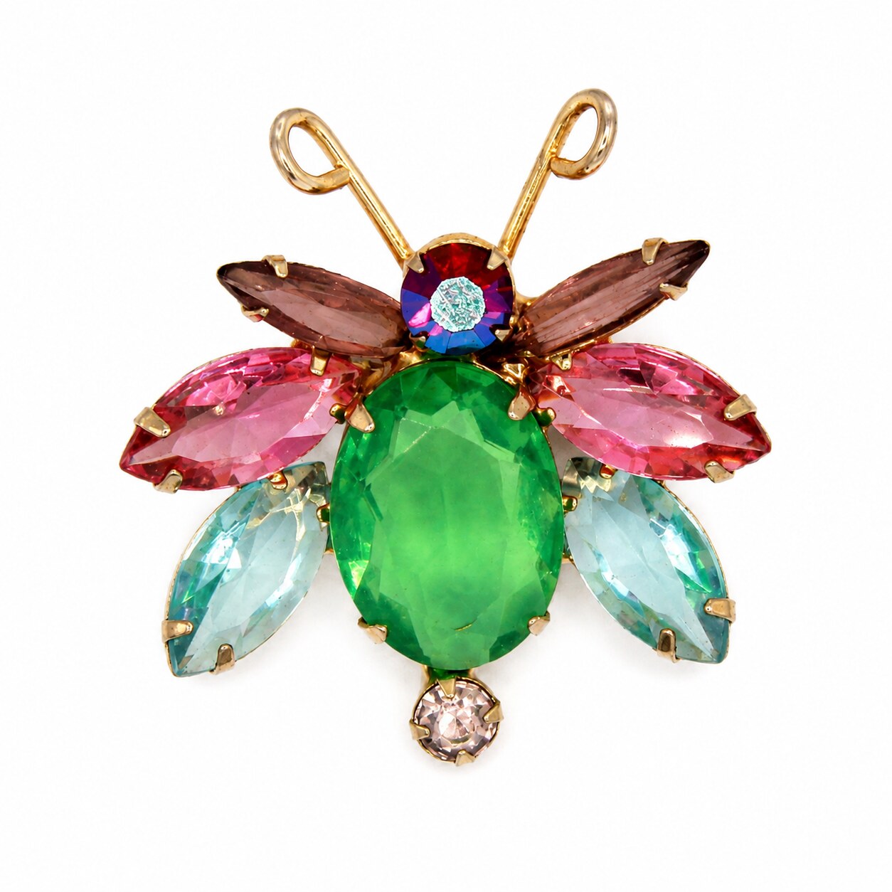 Front view of Pastel Oval Brooch