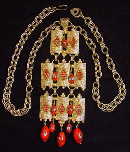 Front view of Red Spotted Pendant