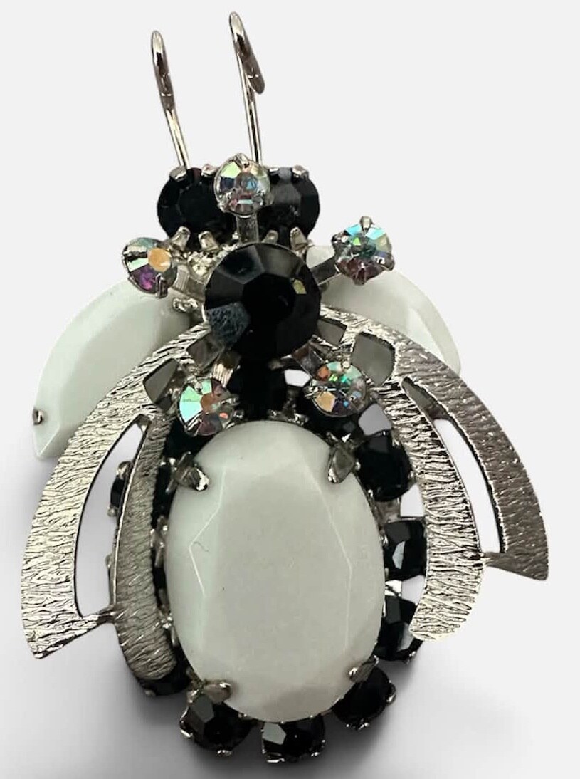 Front view of Multiple Colors Oval Brooch