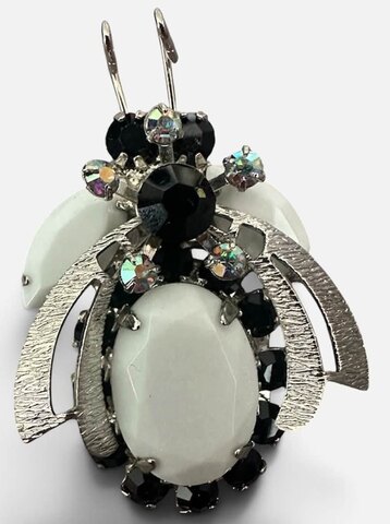Multiple Colors Oval Brooch