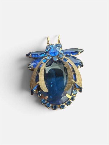 Blue Oval Brooch