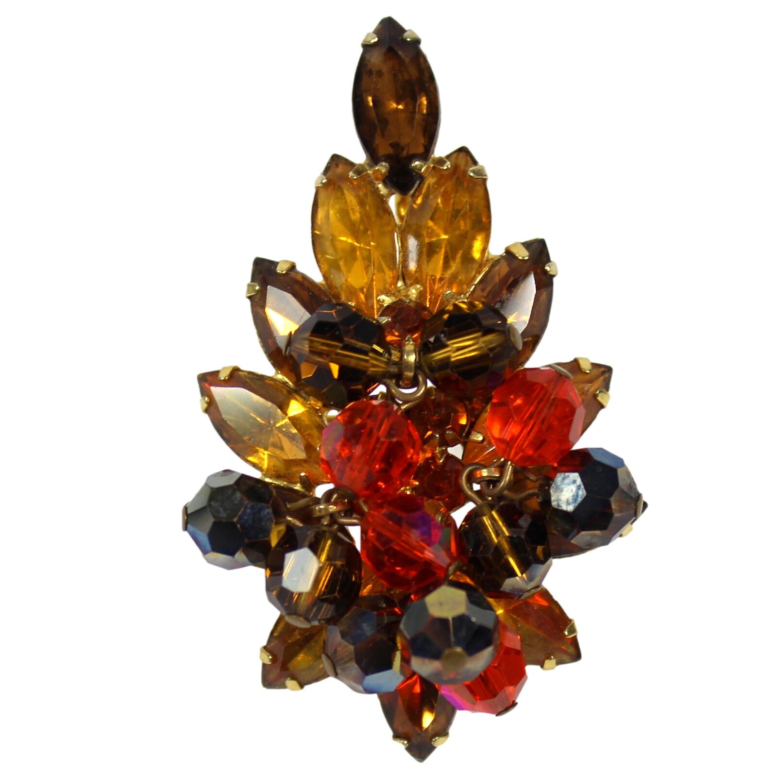 Front view of Fall Navettes Pin Pendant