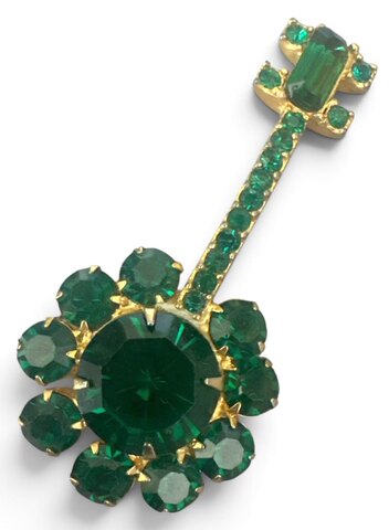 Green Baguettes Brooch