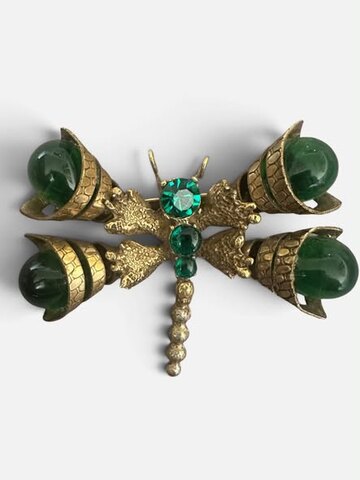 Green Cabochons Brooch