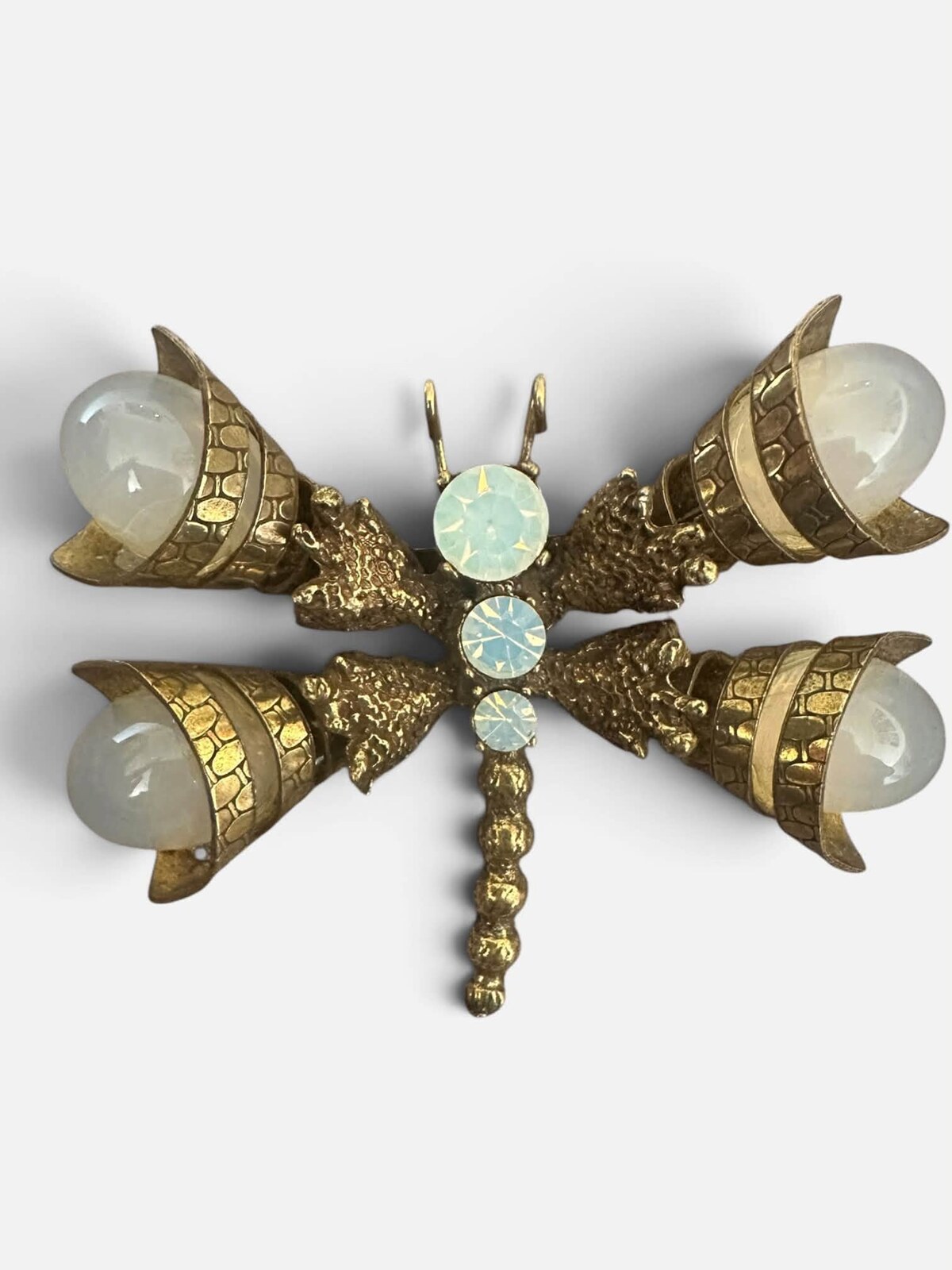 Front view of Clear Cabochons Brooch
