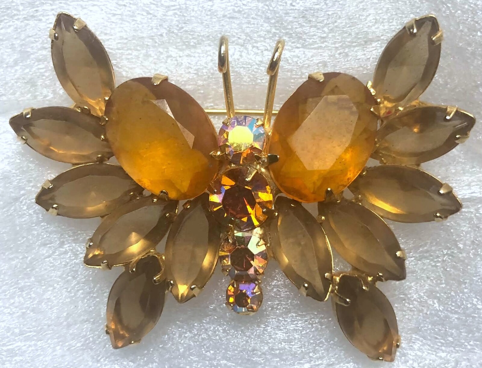 Front view of Topaz Oval Brooch