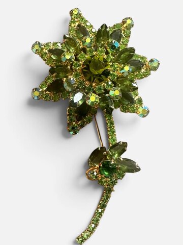 Green Navettes Brooch