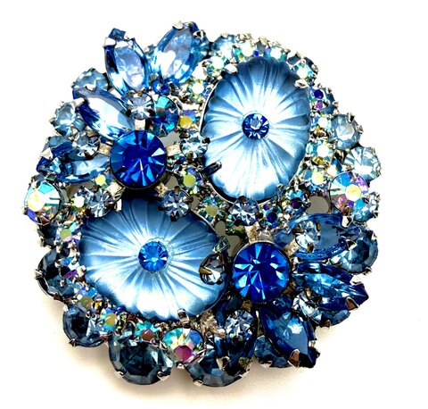 Blue Pillowcase Molded/Cut Brooch