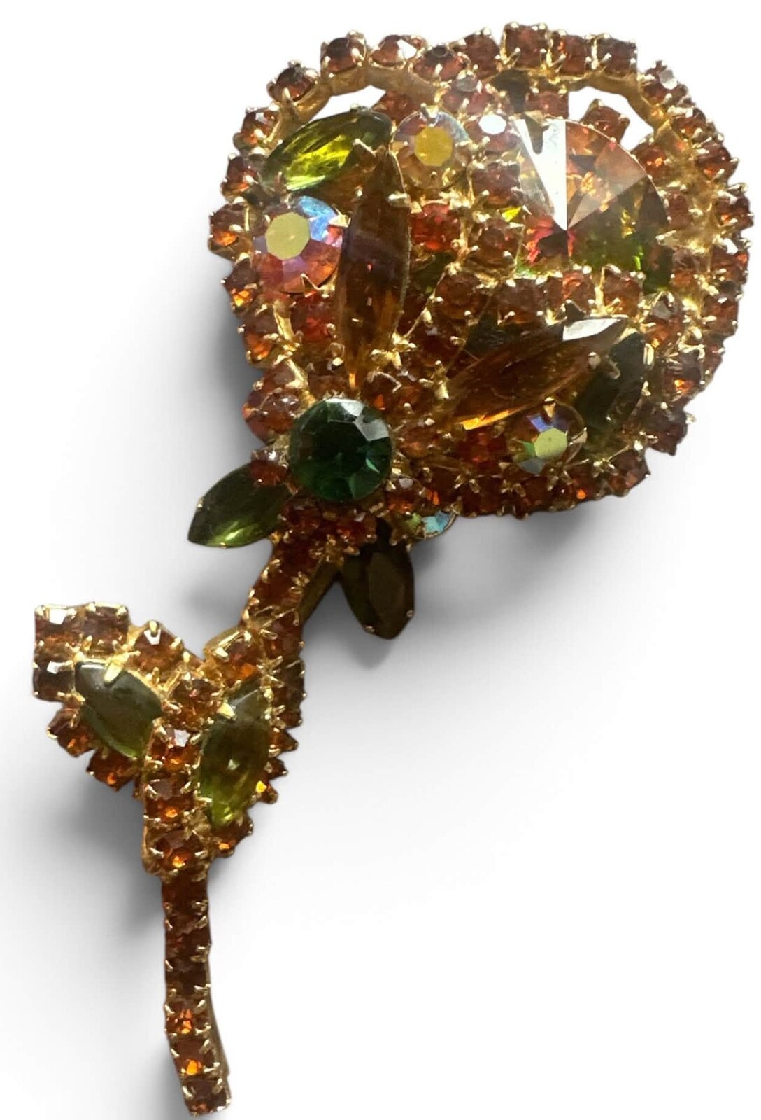 Front view of Fall Navettes Rivoli/Margarita Brooch