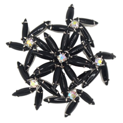 Black (jet) Cabochons Brooch