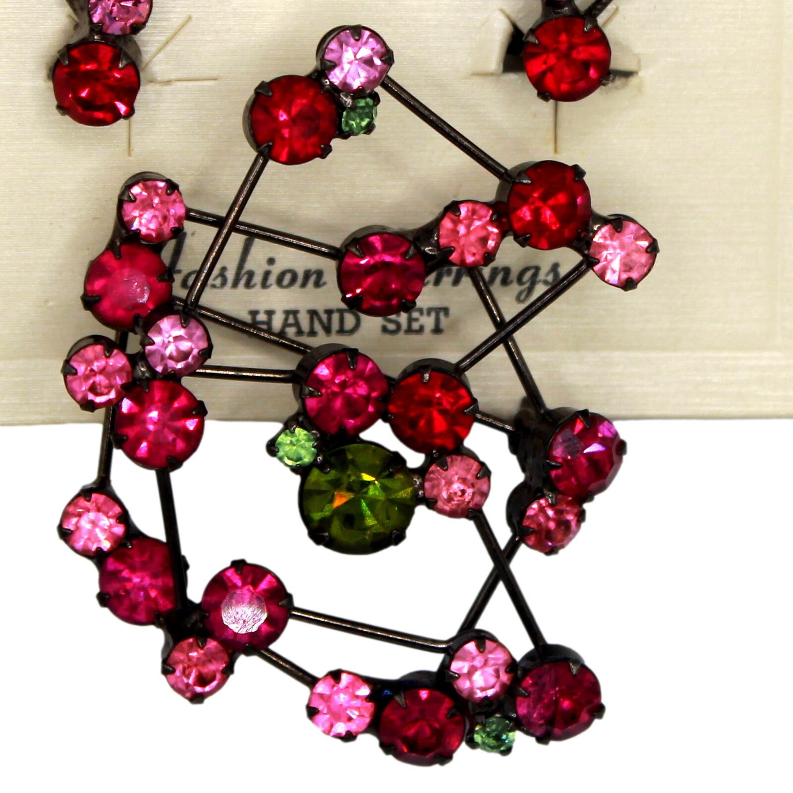 Front view of Pink Chatons Only Brooch
