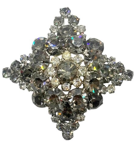 Gray (black Diamond) Chatons Only Brooch