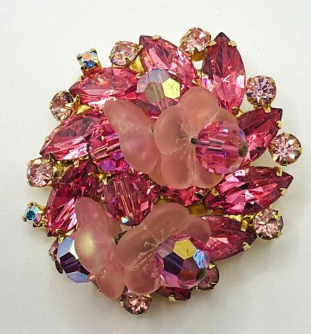 Pink Navettes Brooch