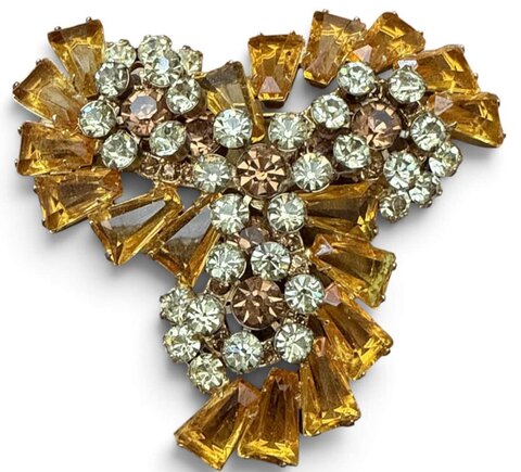 Topaz Keystones Brooch