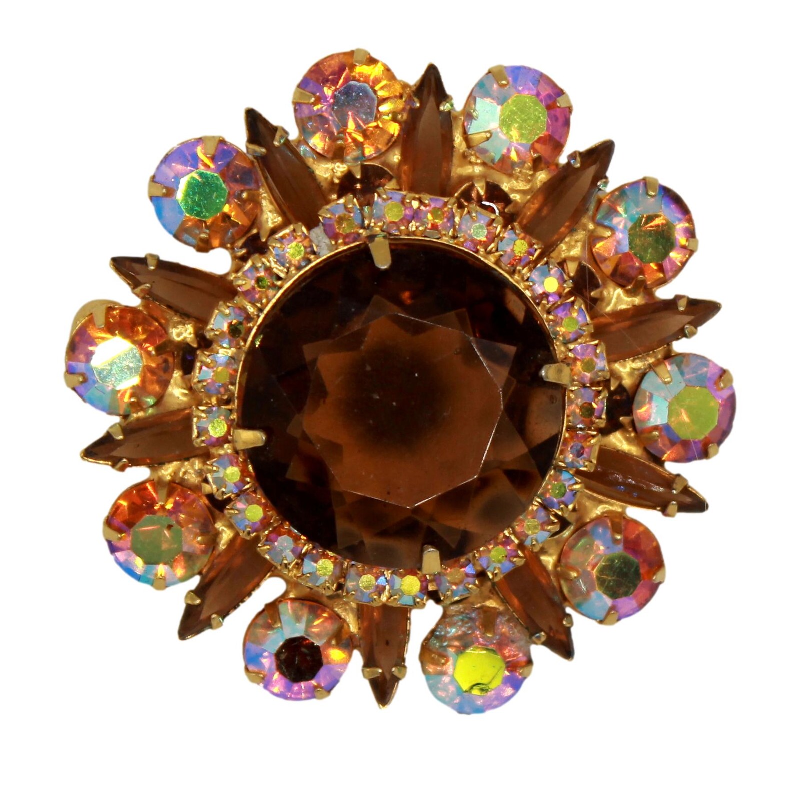 Front view of Topaz Dentelle Pin Pendant