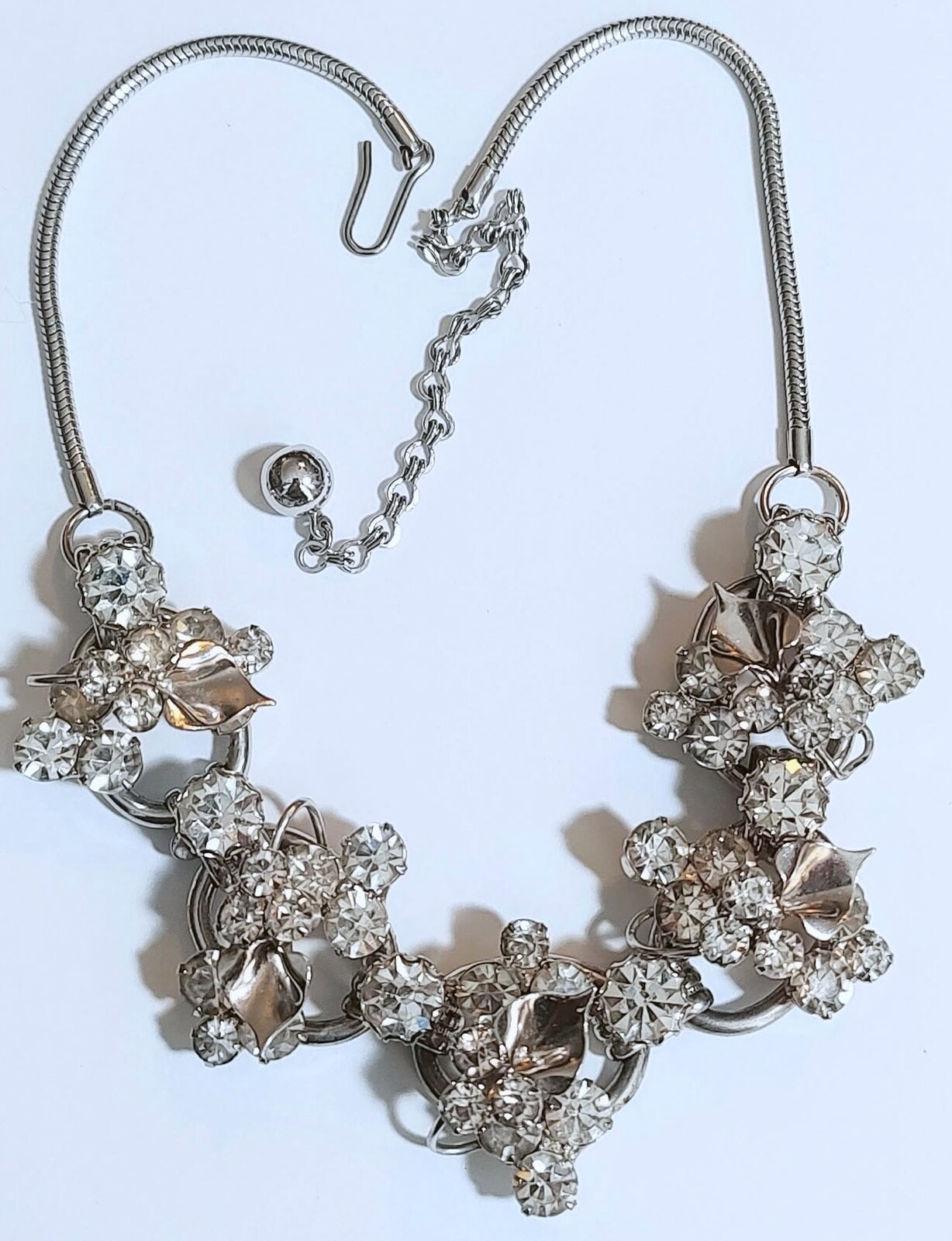 Front view of Clear Chatons Only Necklace