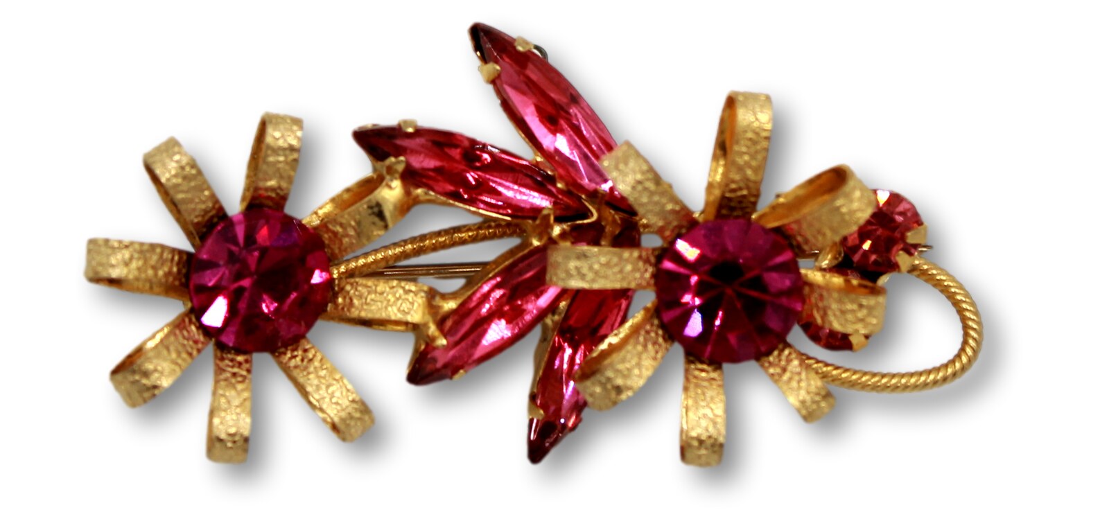 Front view of Pink Navettes Earrings Clip