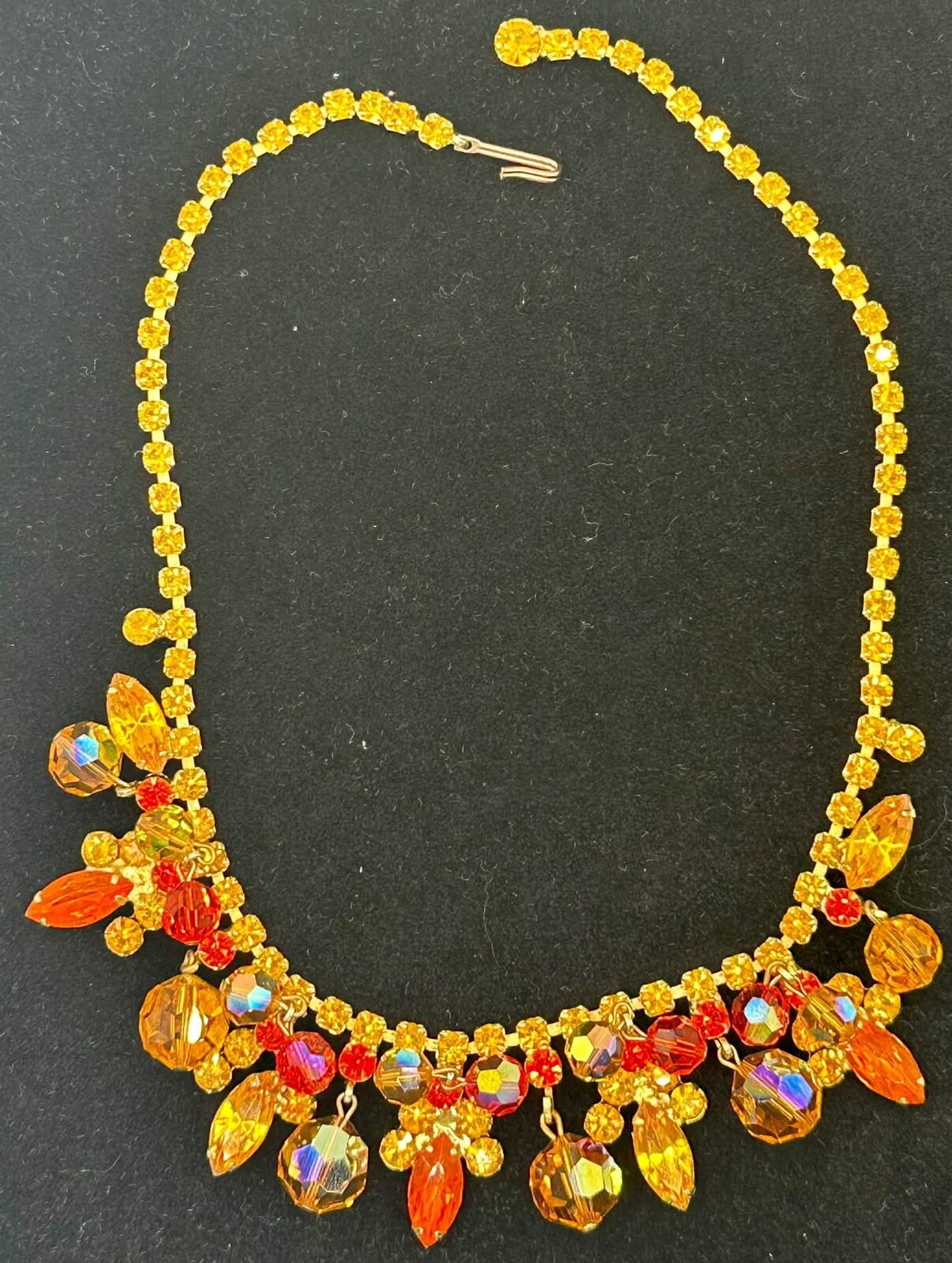 Front view of Multiple Colors Navettes Necklace