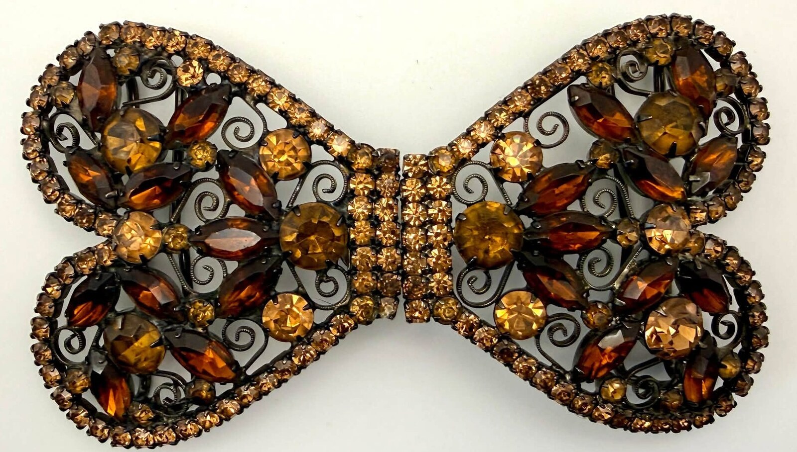 Front view of Topaz Navettes Belt Buckle
