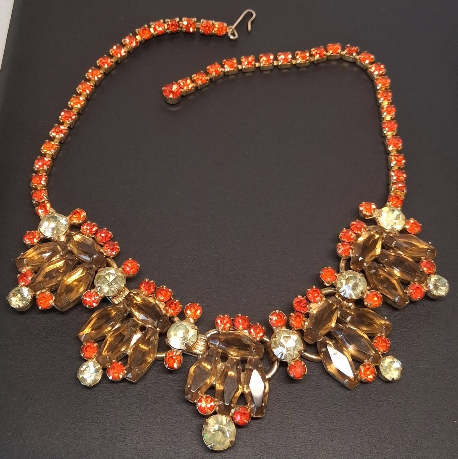 Front view of Topaz Hexagon Necklace
