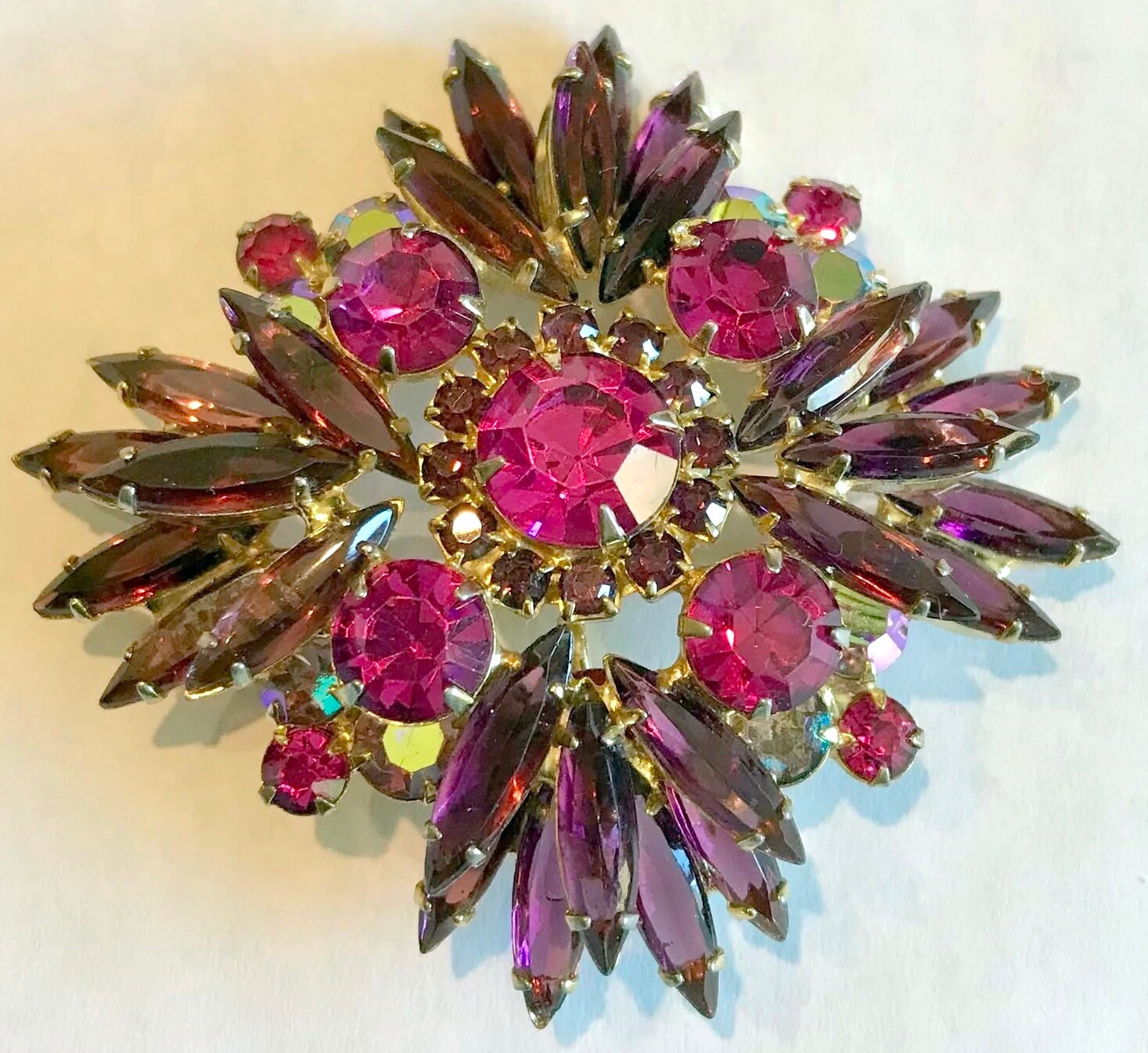 Front view of Multiple Colors Navettes Pin Pendant