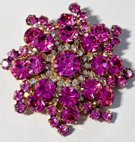 Pink Chatons Only Brooch