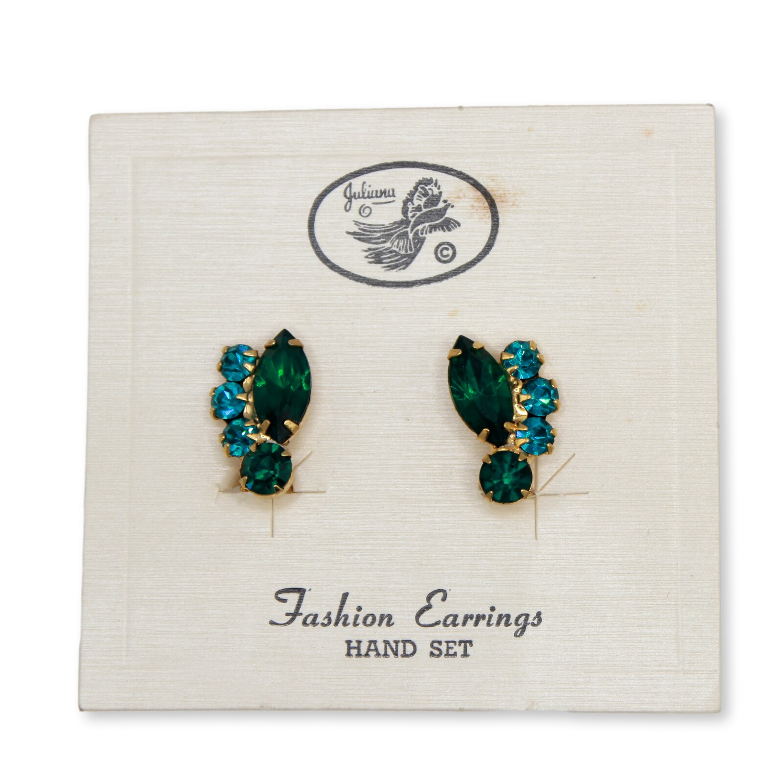 Front view of Multiple Colors Navettes Earrings Clip